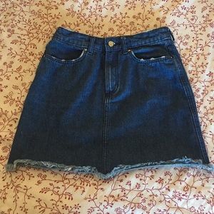 High Waisted Denim Skirt